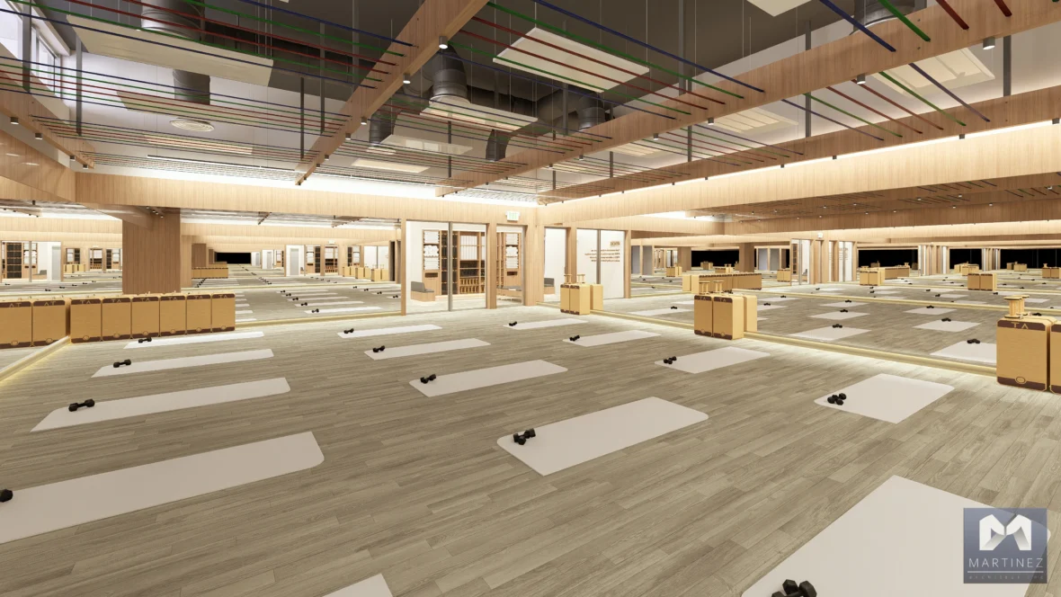 Rendering the new Tracy Anderson studio in Coral Gables, Florida