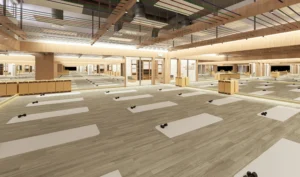 Rendering the new Tracy Anderson studio in Coral Gables, Florida
