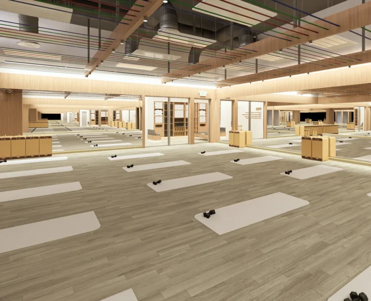Rendering the new Tracy Anderson studio in Coral Gables, Florida