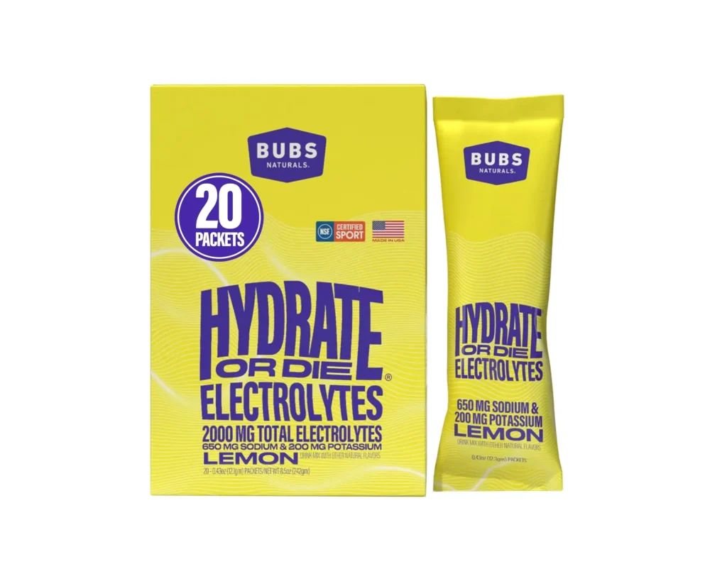 Bubs Naturals Hydrate or Die Electrolytes