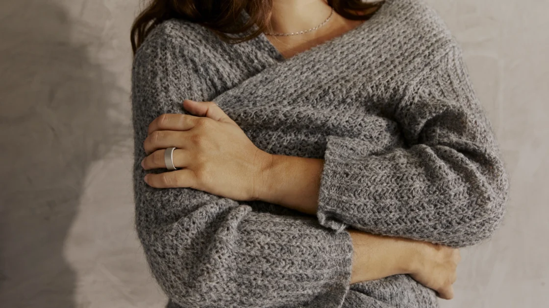 woman wears an Oura Ring