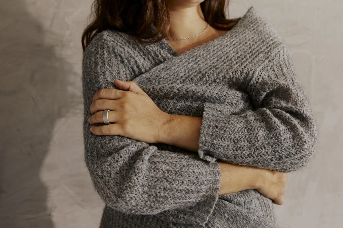 woman wears an Oura Ring