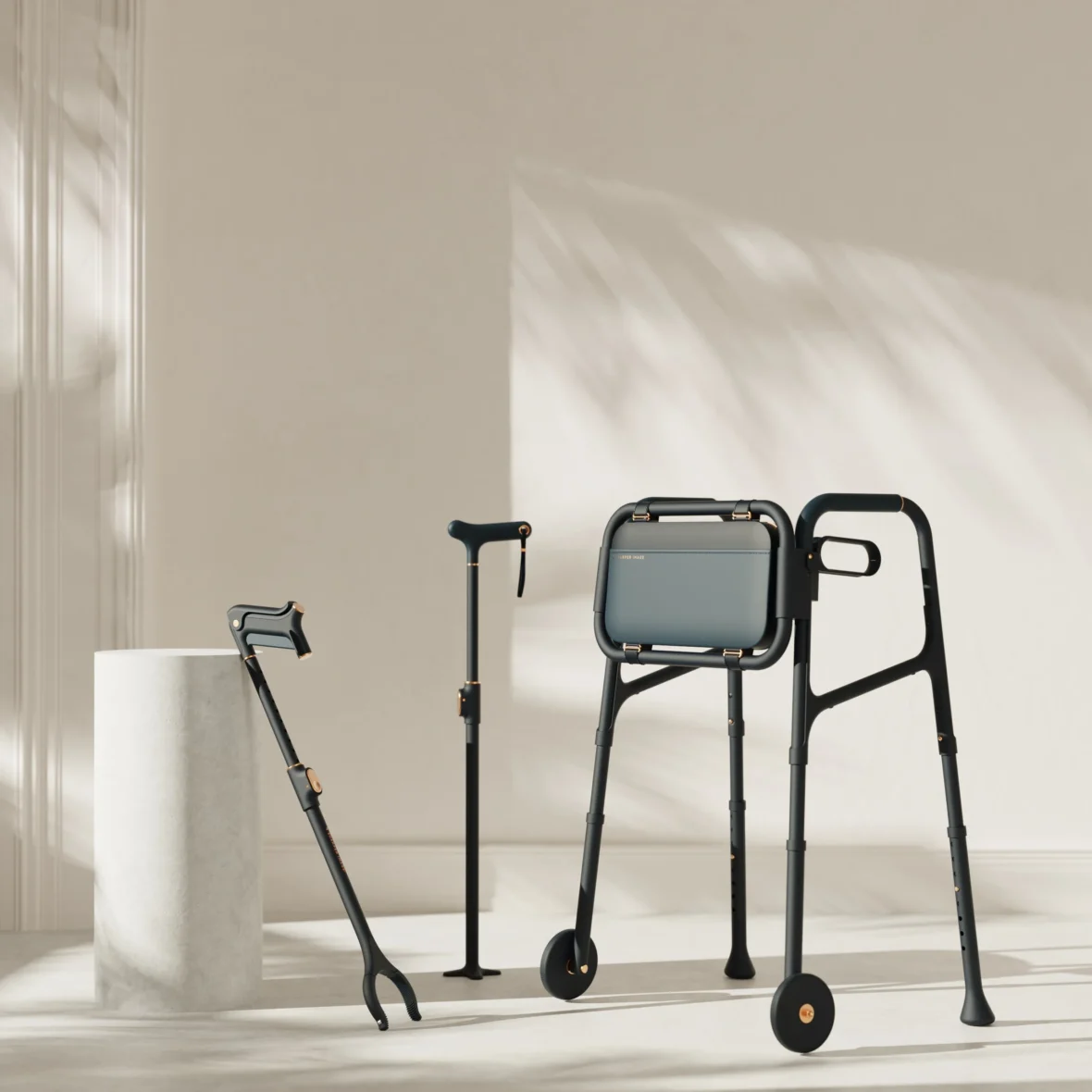 Sharper image cane and walker