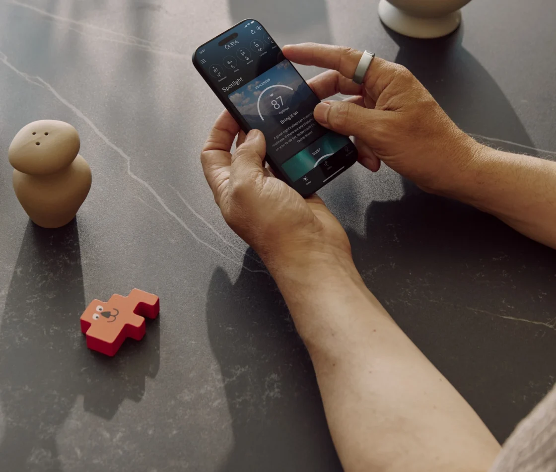 Oura user logs into their app