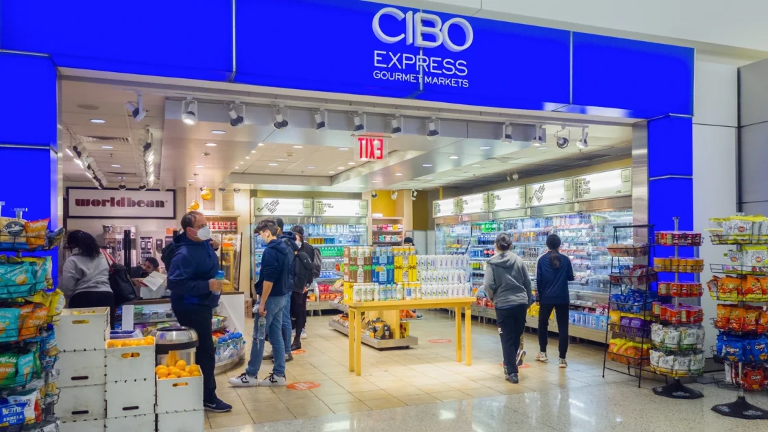 CIBO express store in an airport
