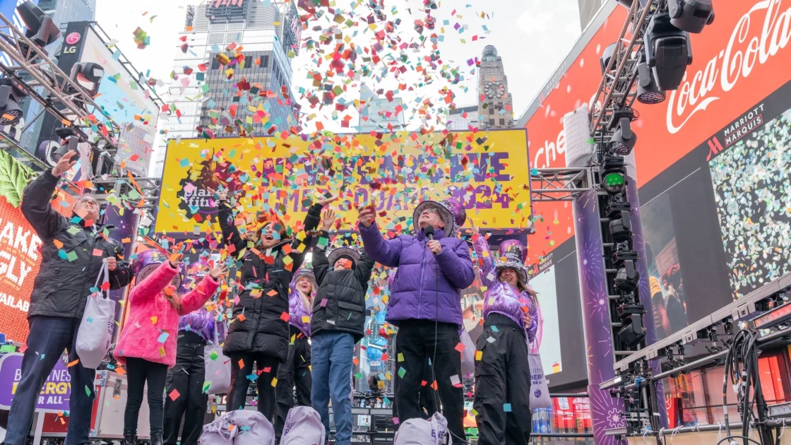 Planet Fitness serves as the presenting sponsor of Time Square's New Year's Eve celebration in 2023