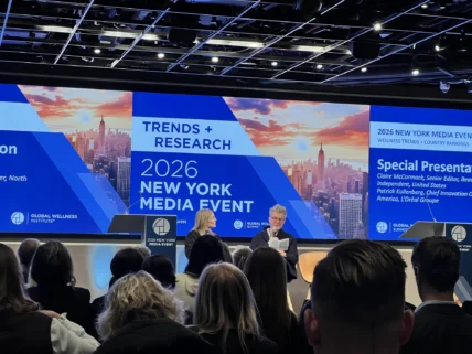 executives speak at the 2026 GWI New York media event