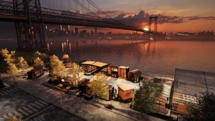 Saunas on the Williamsburg waterfront
