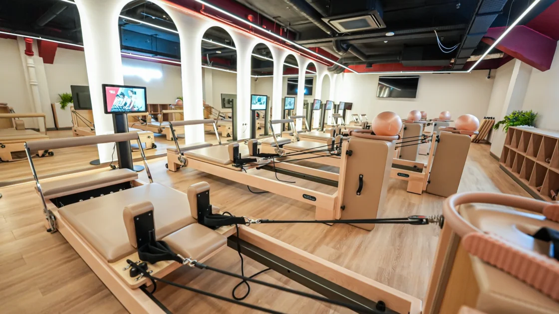 Pilates studio inside Snap Fitness' new upscale gym in London