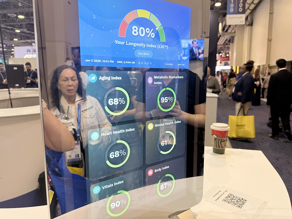 Nuralogix longevity mirror at CES 2026 