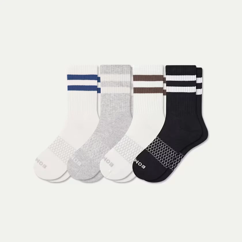 Bombas Men's Vintage Stripes Half Calf Sock