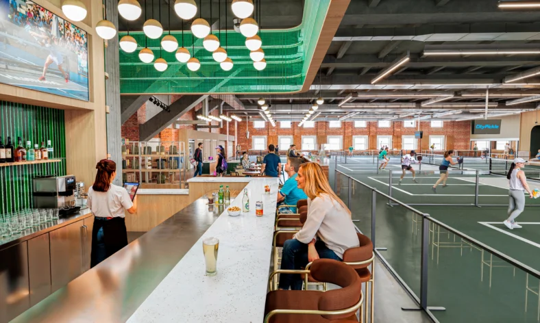 people drinking at the CityPickle bar