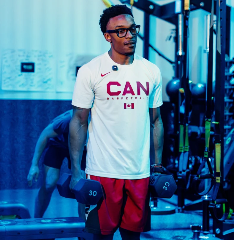 Canada basketball player working out