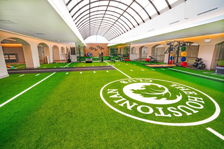 Turf Field Inside a Health Club