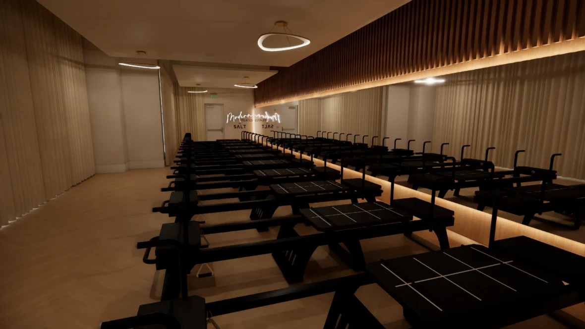 reformer Pilates studio inside the Exhale spa