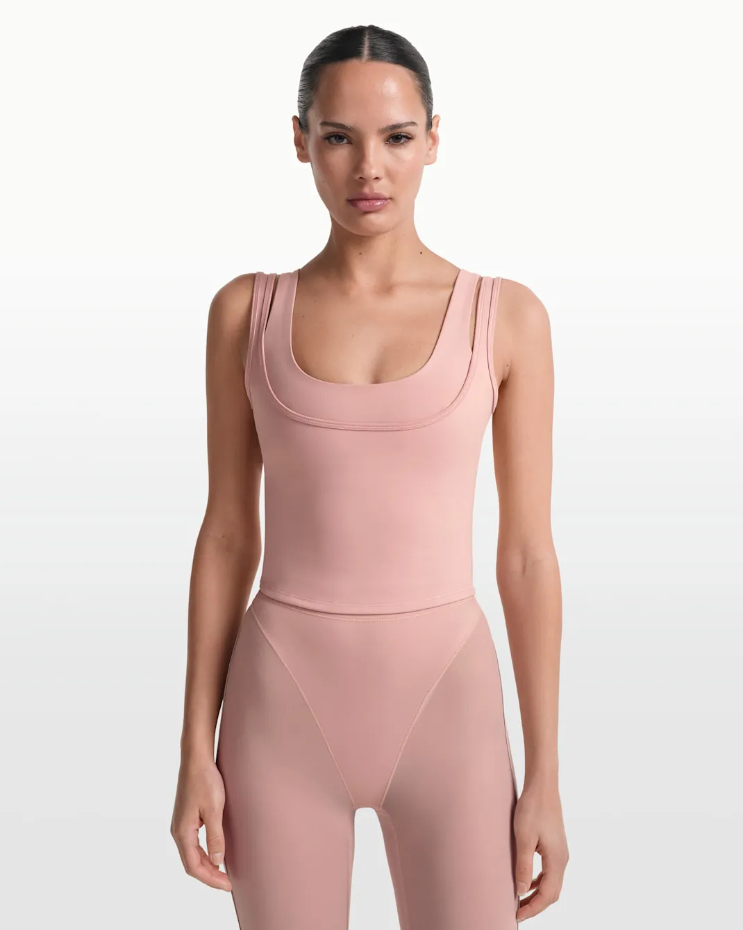 NikeSkims Matte Double-Strap Scoop Tank Top