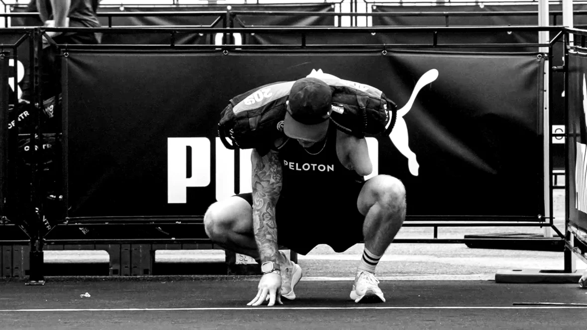 Logan Aldridge in a Hyrox race