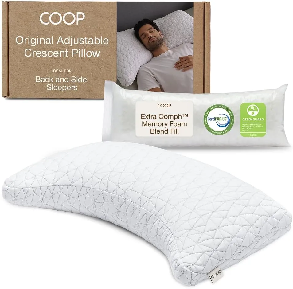 Coop Home Goods Original Crescent Adjustable Pillow