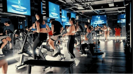 inside of a Kommunity Fitness location