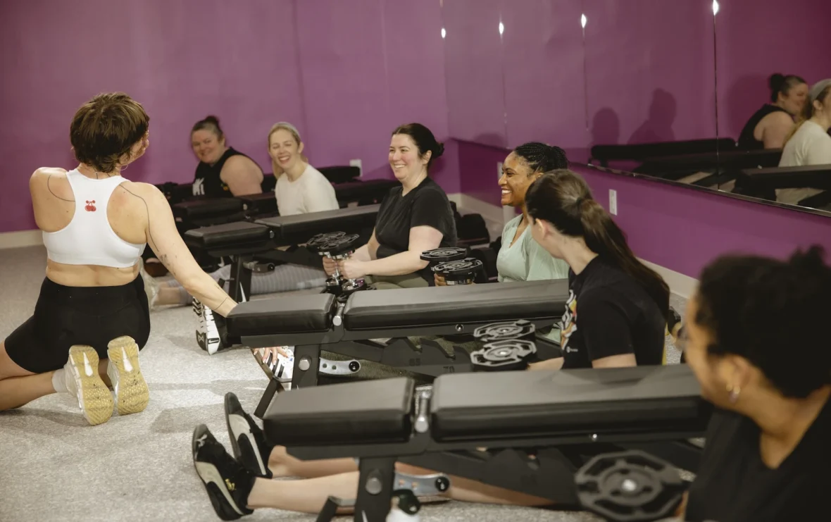 women inside the Tension fitness studio