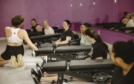 women inside the Tension fitness studio