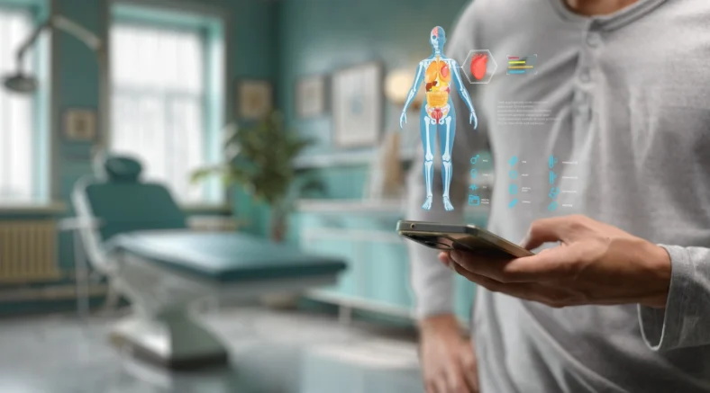 phone scan of a human body