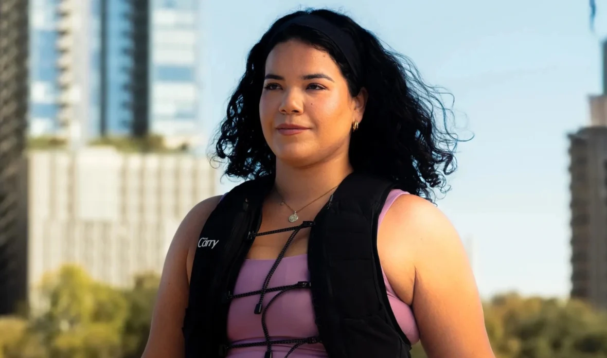 woman in a Carry weighted vest