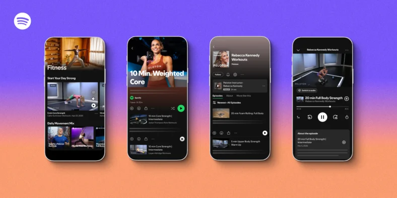 iPhones show Peloton content on the Spotify app