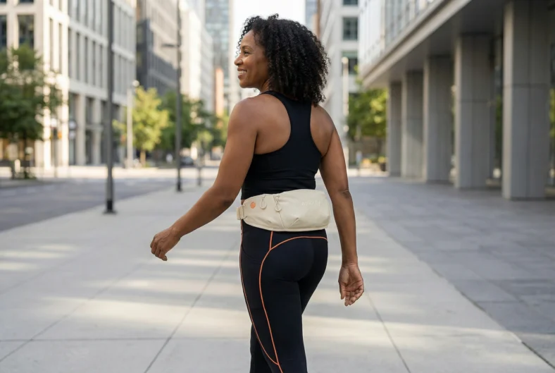 woman wears a WalkFully vest