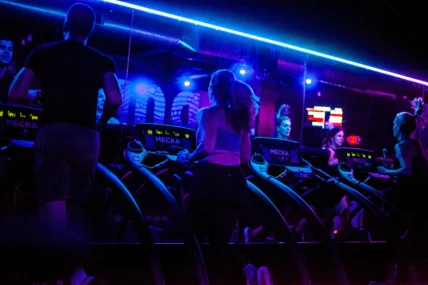 people on treadmills at a Mecka Fitness