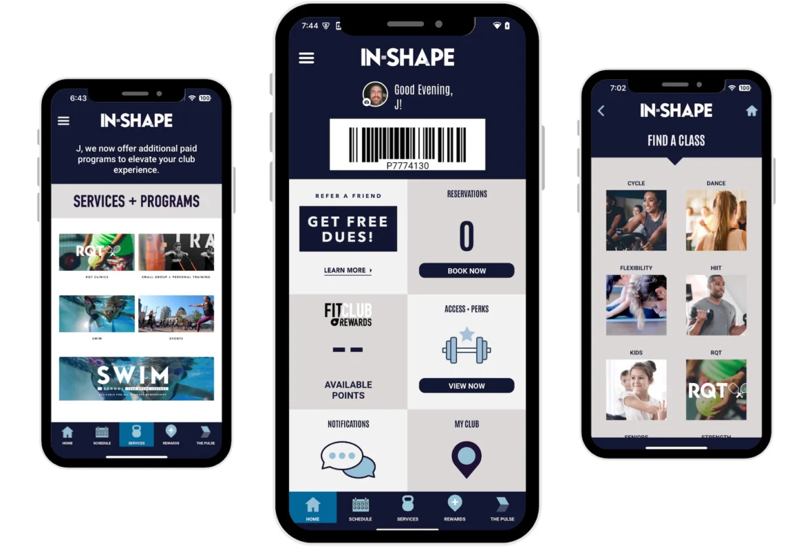 In-Shape Family Fitness phone apps
