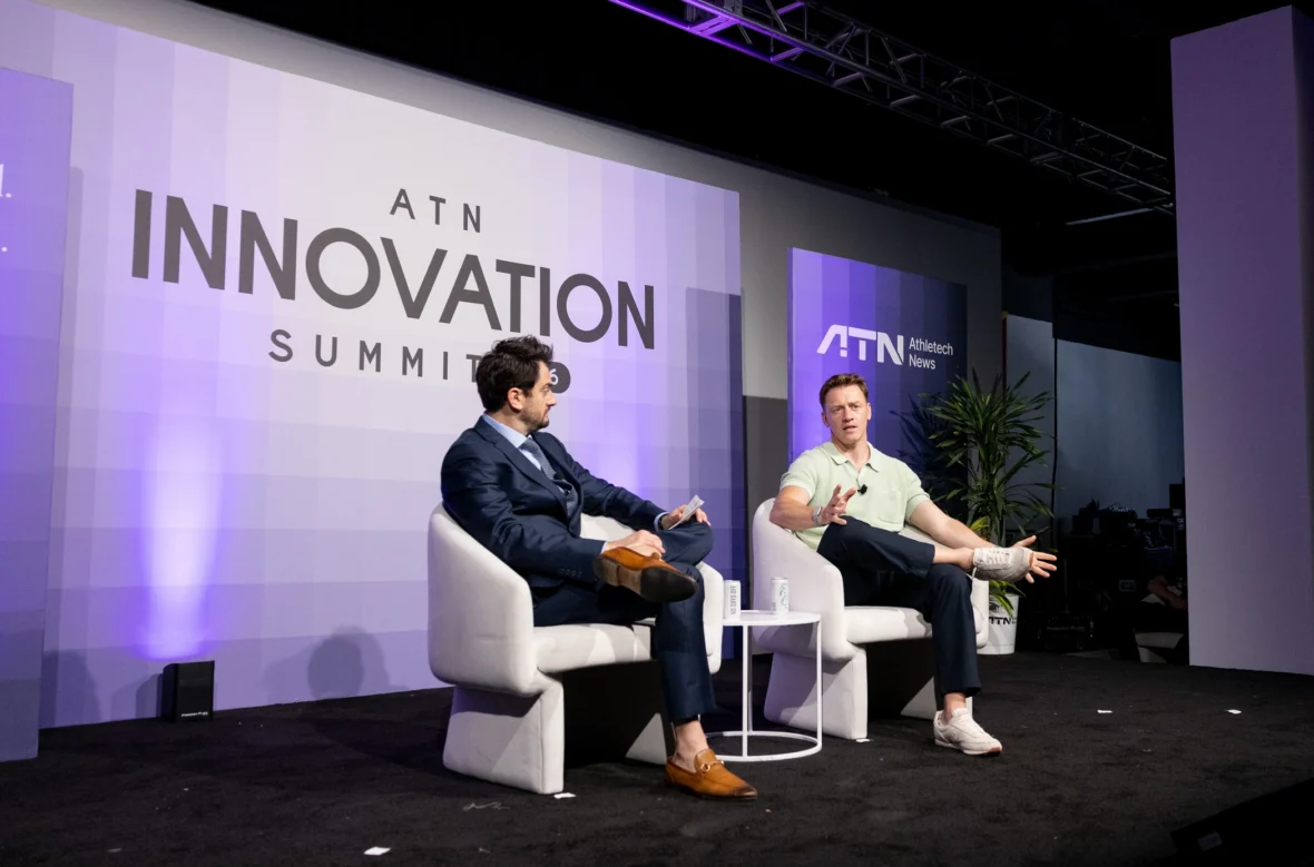 Rhone CEO Nate Checketts (right) with ATN's Edward Hertzman