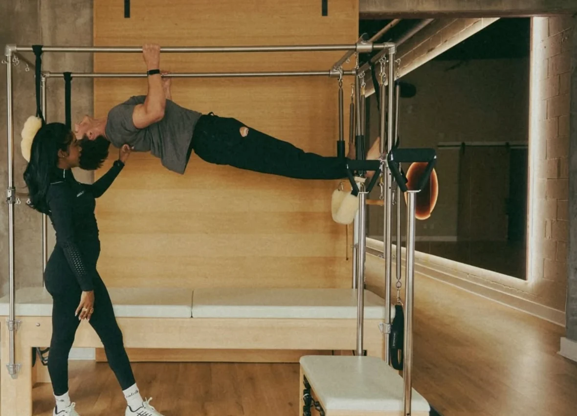 NFL safety Cole Bishop at a Pilates studio