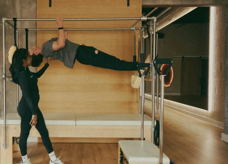 NFL safety Cole Bishop at a Pilates studio