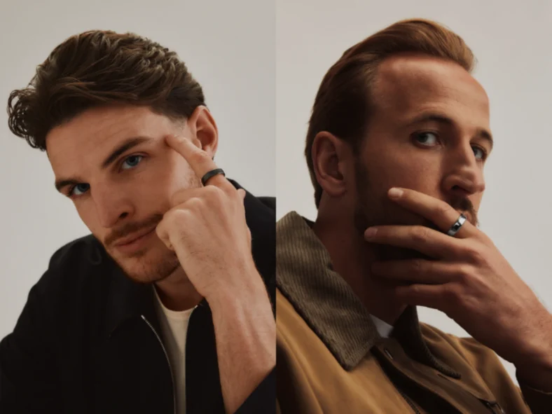 England's Delan Rice and Harry Kane sporting the Oura Ring