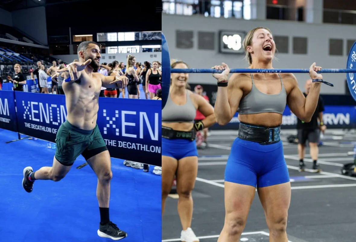 people compete at the Xenom event