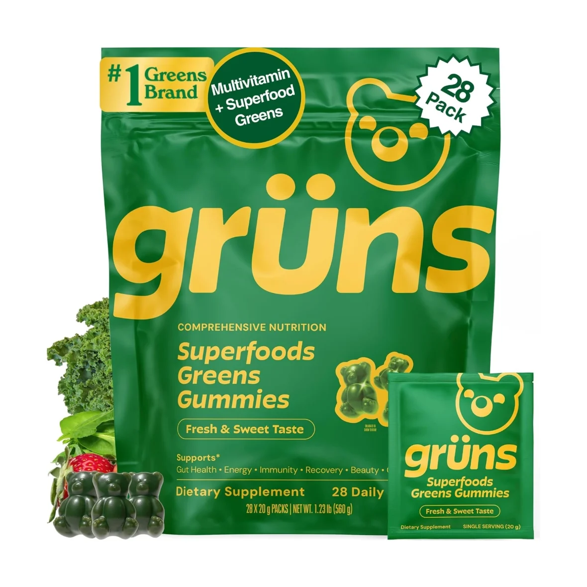 Gruns Superfoods Greens Gummies