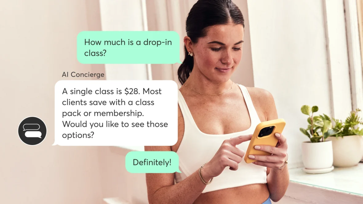 woman uses Playlist's new AI concierge