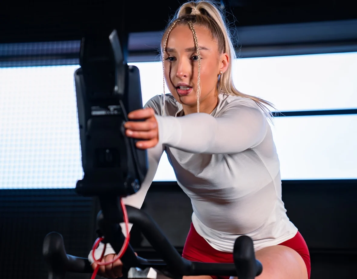 woman on a Wattbike