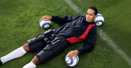 Virgil van Dyke wearing Normatec boots