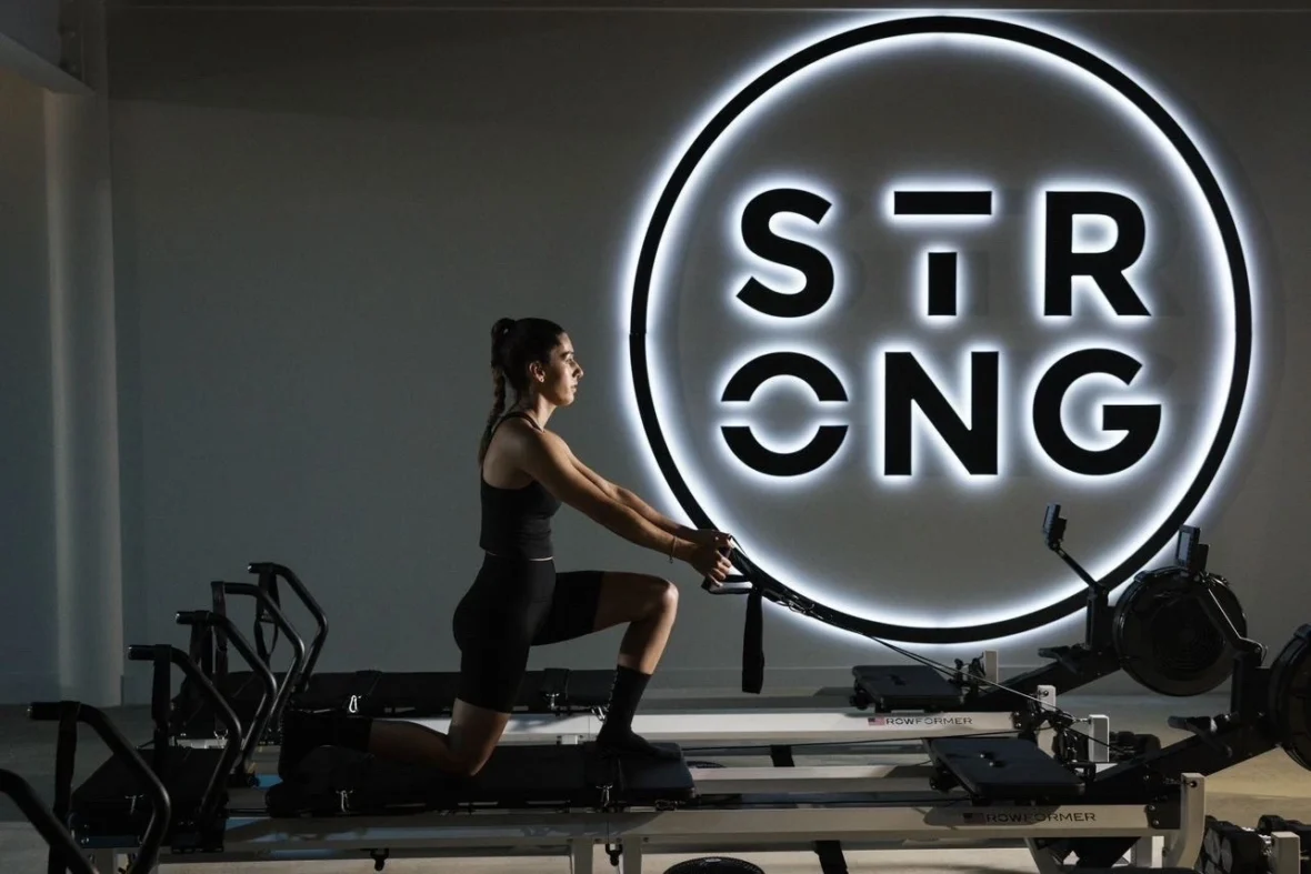 woman inside a Strong Pilates studio