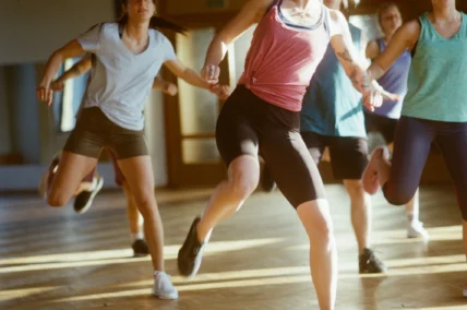 people move during a fitness class