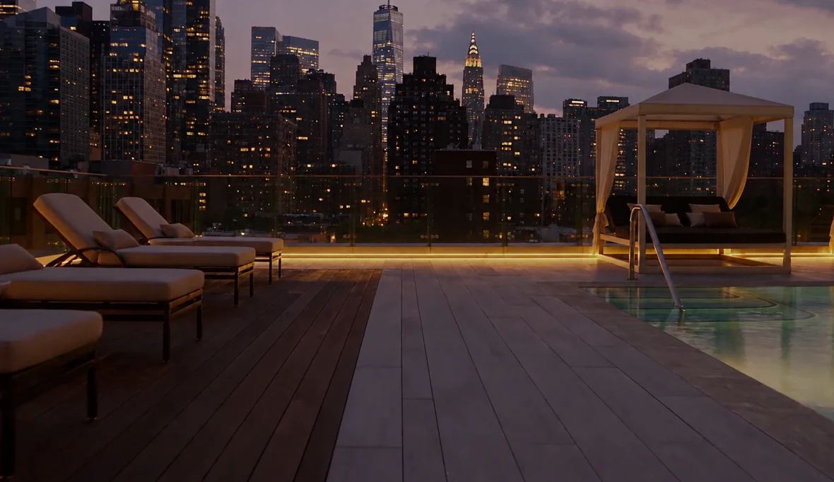 Life Time rooftoop in NYC