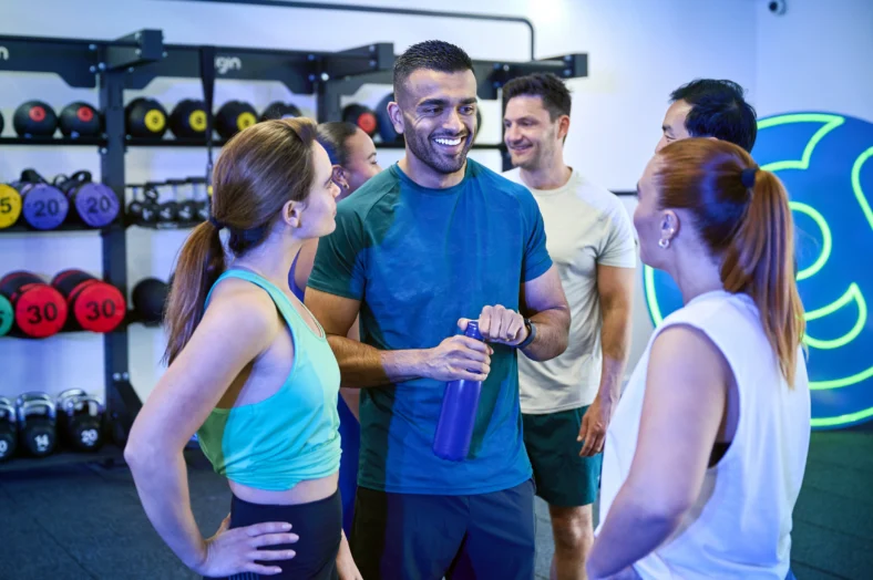 young people inside a gym