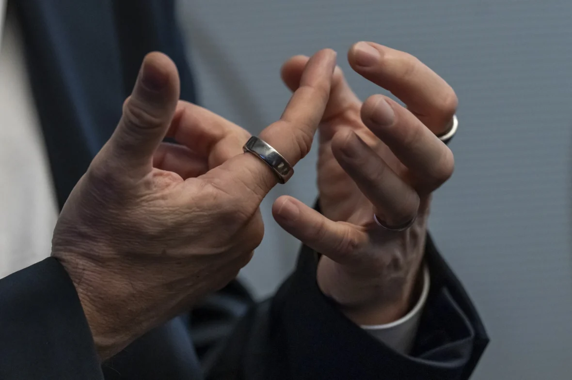 man wears an Oura ring