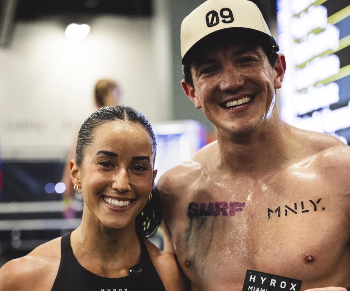 man and woman at a Hyrox race