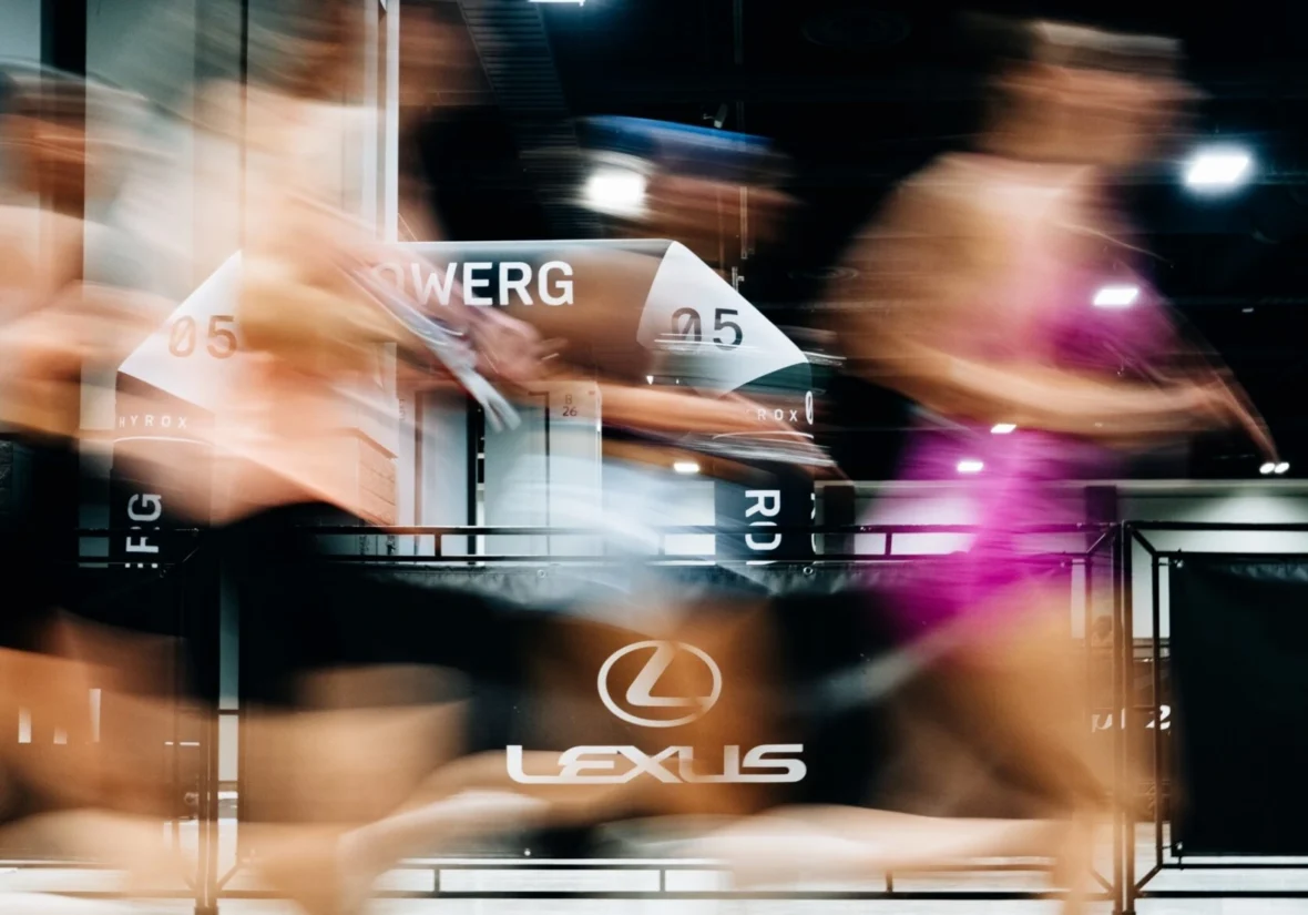 Lexus sign at a Hyrox event
