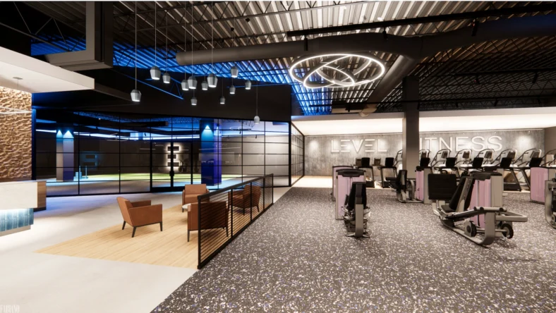 Rendering of Level Fitness' new location